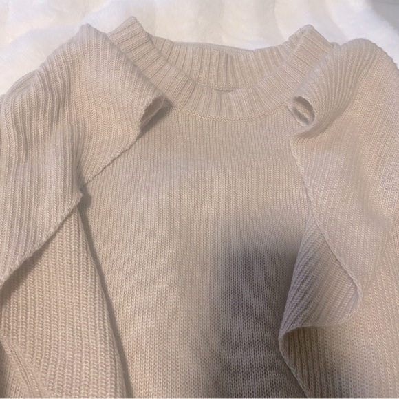 EUC/LN Brochu Walker Rhea Pullover Scarf Neck Sweater in Birch Melange Beige - S - Picture 9 of 16